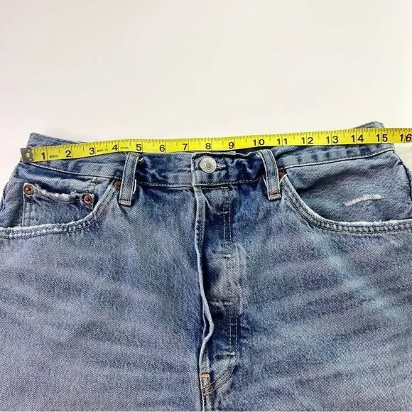 Re/Done 50s Cut Off Button Fly Distressed Denim Shorts Medium Raf 30 - Picture 10 of 13